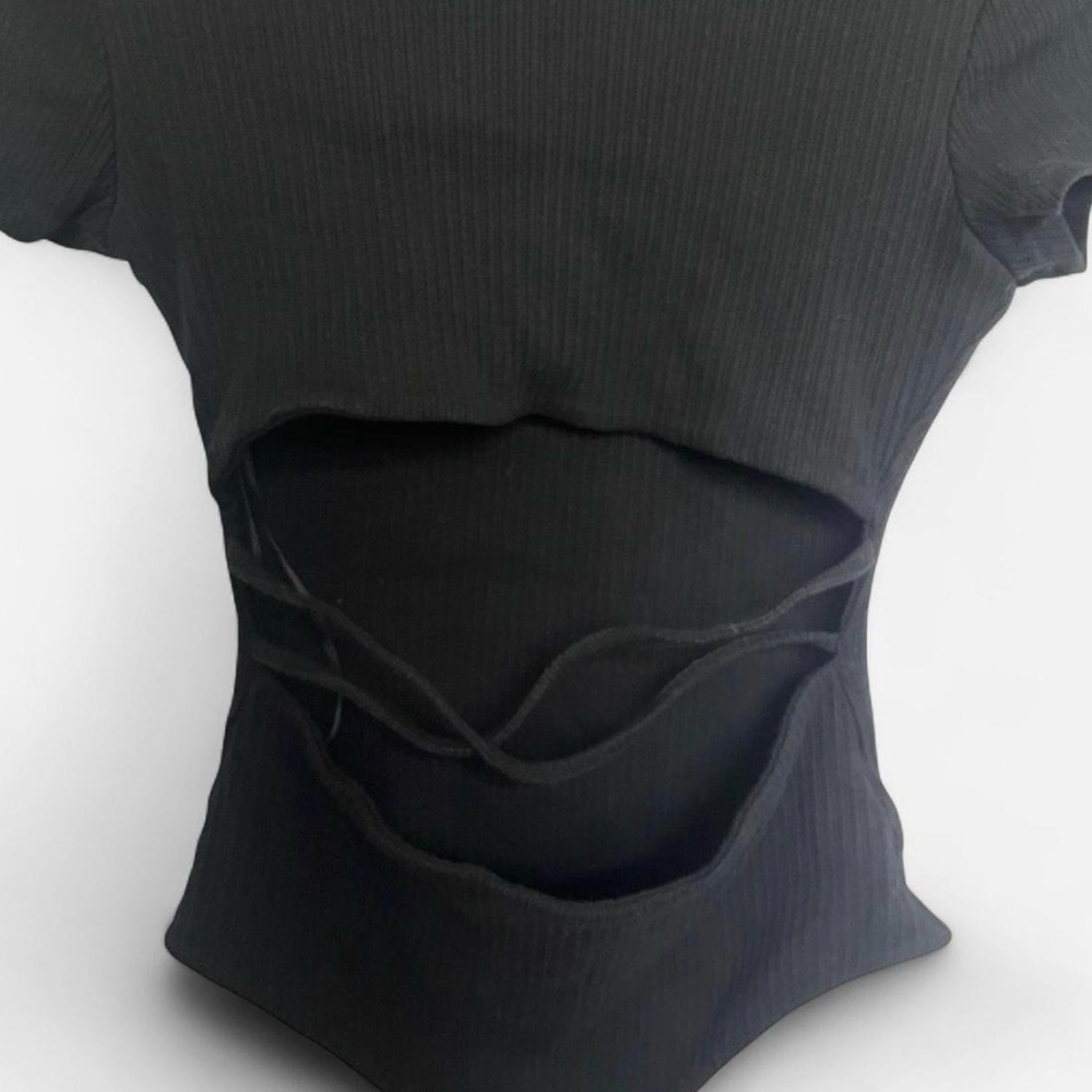 Princess Polly Black Ribbed‎ Garment - Picture 3 of 4